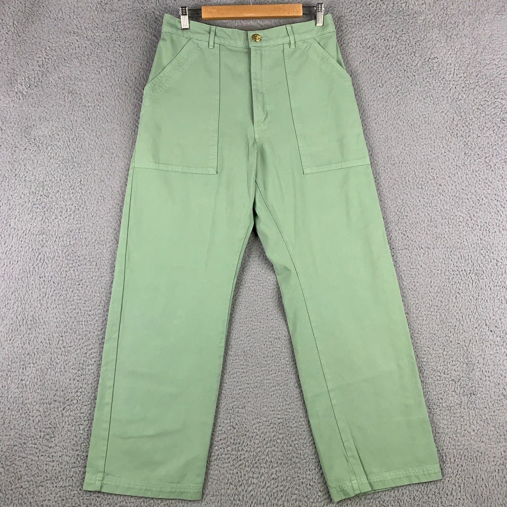 Big Bud Press Work Pants Unisex Medium Sage Green Utility Straight Cotton Canvas